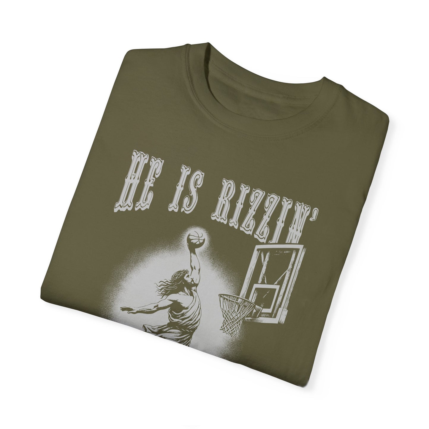 He Is Rizzin' Vintage Playing Basketball Shirt  -  Unisex T Shirt