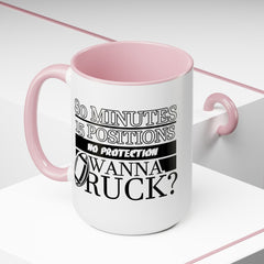 FUNNY RUGBY MUG  Two-Tone Coffee Mug, 15oz