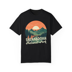 Shenandoah National Park Graphic, Comfort Colors Soft Relaxed Fit Unisex Garment-Dyed T-shirt