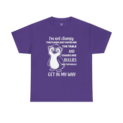 Clumsy Funny Penguin Graphic Tee | Unisex Heavy Cotton Tee | Great Gift for Animal Lovers, Birthdays, Casual Wear, Humorous Gifts, Everyday Style