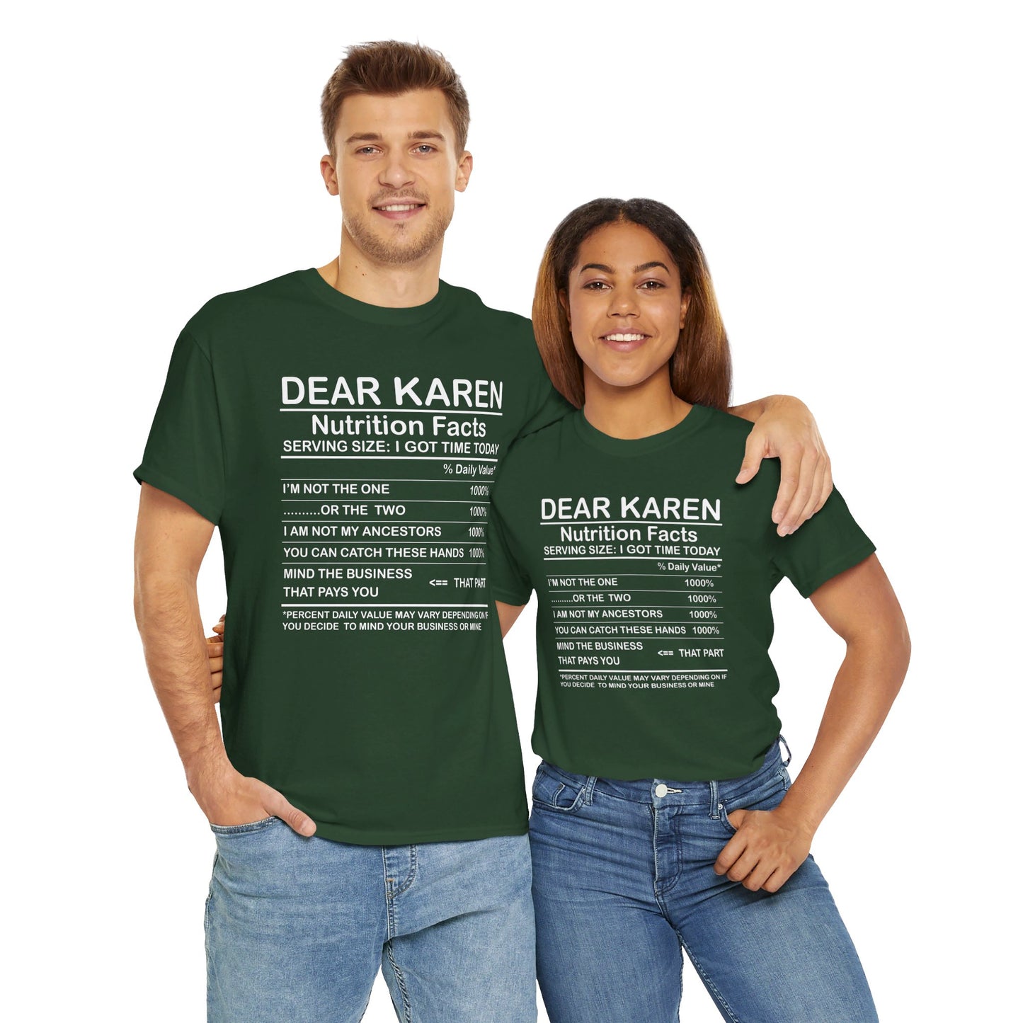 Karen Nutritional Facts Unisex Heavy Cotton Tee