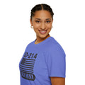 DD-214 Alumni with American Flag  Unisex Softstyle T-Shirt