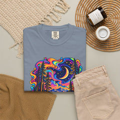Mystical Psychedelic Moonlit Forest T-Shirt