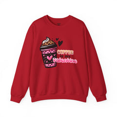 Woman's Coffee Is My Valentine - Unisex Heavy Blend™ Crewneck Sweatshirt