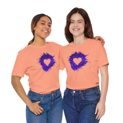 Galaxy Heart Tee — Purple or Green Splatter Heart T-Shirt