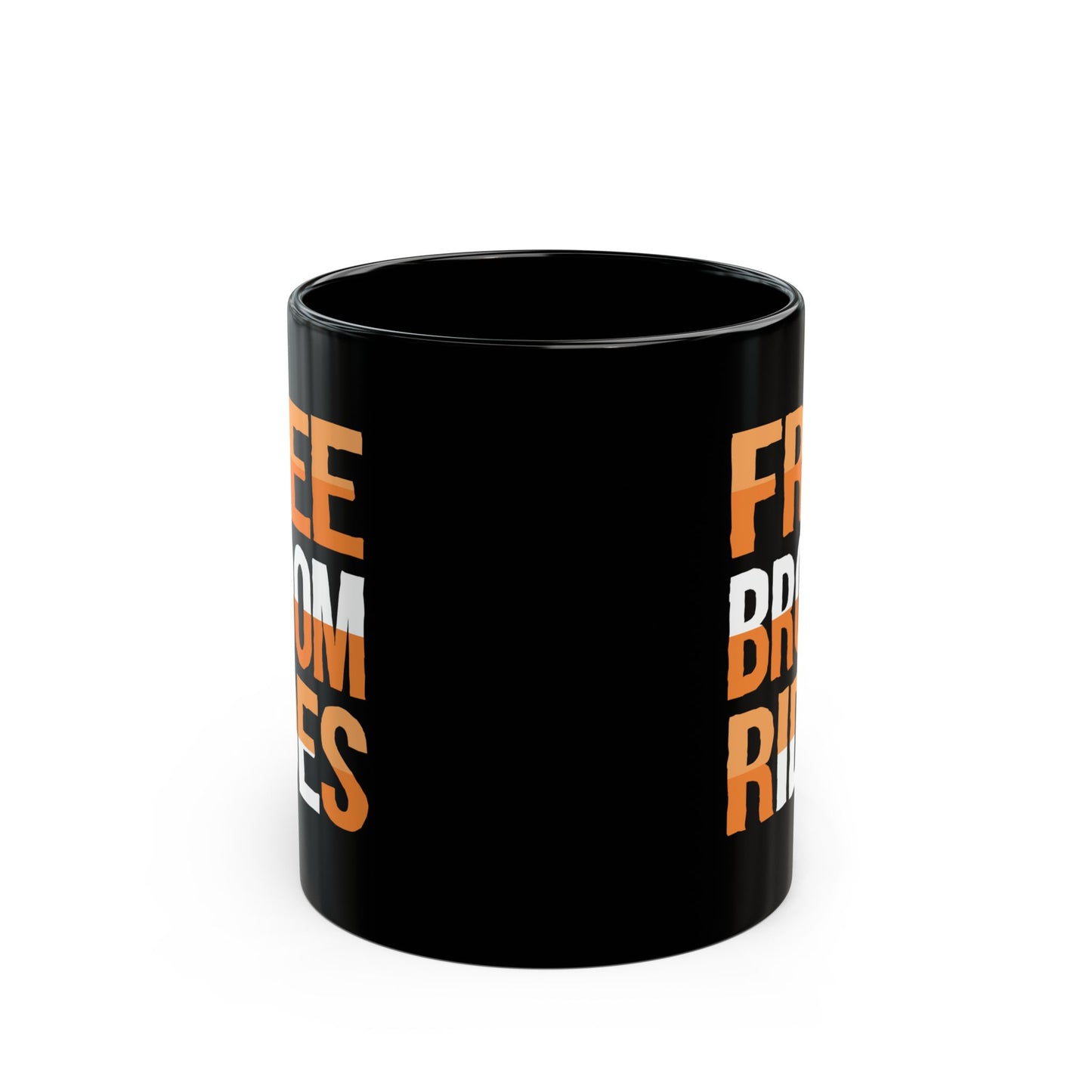 FREE BROOM RIDES - Halloween Graphic Black Mug (11oz, 15oz)