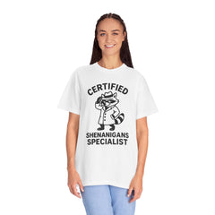 Certified Shenanigans Specialist T-shirt, Funny Tee, Unique Gift for Raccoon Lovers, Casual Wear, Birthday, Party Shirt