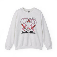 You Give Me Butterflies - Unisex Heavy Blend™ Crewneck Sweatshirt