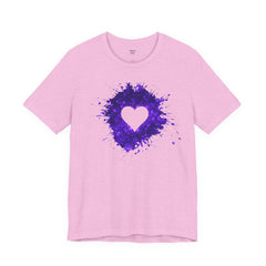 Galaxy Heart Tee — Purple or Green Splatter Heart T-Shirt
