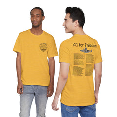 41 For Freedom FBM Fleet Ballistic Missile Submarine Unisex Jersey Short Sleeve Tee