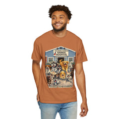 Pitbull Added "Who Let the Dogs Out?" Baldwin Harbor Animal Hospital Cute Vet Clinic T Shirt