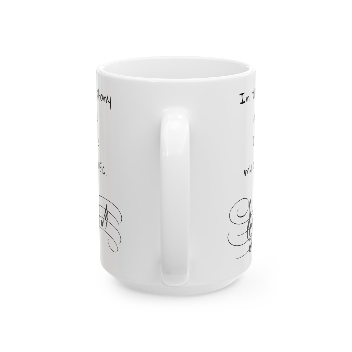 Music quote mug, life symphony mug