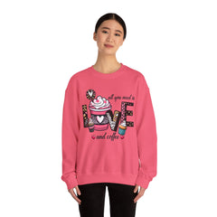 Woman's All You Need Is Love And Coffee Valentine -  Unisex Heavy Blend™ Crewneck Sweatshirt