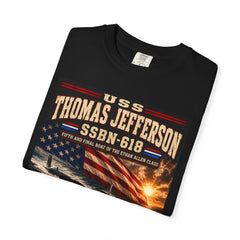 USS Thomas Jefferson SSBN-618 Submarine - "Forty One for Freedom" Patriotic Navy Tee