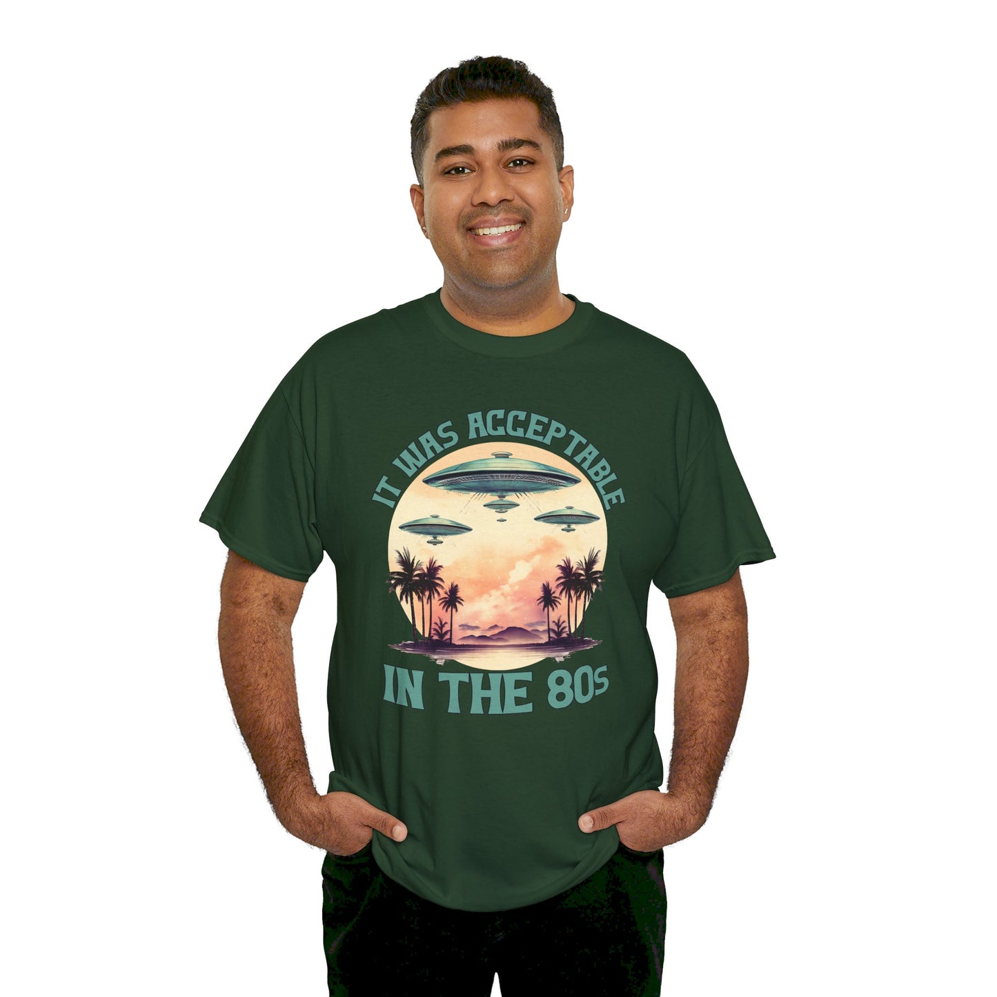 Funny 80s UFOs - Unisex Heavy Cotton Tee