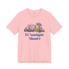 Éí Aanighóó Áhoolé Navajo The Truth Is Out There UFO Unisex Short Sleeve Tee