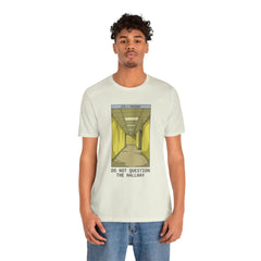 Do Not Question The Hallway T-Shirt — Retro Yellow Corridor Graphic Tee