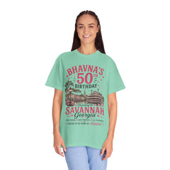 Bhavna Personalized 50th Birthday Girls Trip Savannah, Georgia T-Shirt