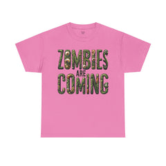 ZOMBIES ARE COMING! Graphic Unisex Heavy Cotton Tee