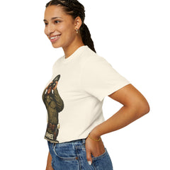 Graphic T-Shirt — Vintage WWII General George Patton Binoculars Design with "Rommel You Magnificent Bastard" Text