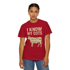 Funny Cow Cuts Unisex T-Shirt - Gift for Meat Lovers, BBQ Parties