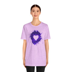 Galaxy Heart Tee — Purple or Green Splatter Heart T-Shirt