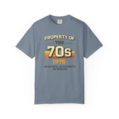 70s Retro Tee – "Property of the 70s 1976" Vintage Graphic T-Shirt