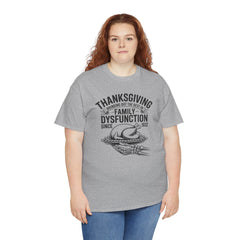 Thanksgiving Family Dysfunction Tee, Unisex Cotton T-Shirt, Funny Holiday Shirt, Family Gathering Wear, Thanksgiving Humor Apparel
