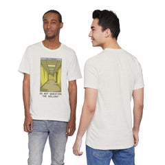 Do Not Question The Hallway T-Shirt — Retro Yellow Corridor Graphic Tee