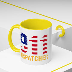 Vintage 911 Dispatcher Patriotic Coffee Mug, 11oz, 15oz