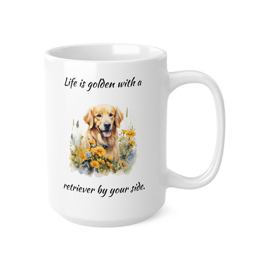 Golden Retriever Quote, White Ceramic Mug