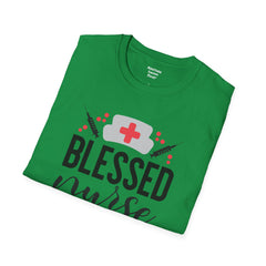 Blessed Nurse - Unisex Softstyle T-Shirt | Nurse Awareness, Medical Apparel, Gift For Her, Scrub Tee, Hospital Staff Gift, Registered Nurse
