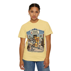 Pitbull Added "Who Let the Dogs Out?" Baldwin Harbor Animal Hospital Cute Vet Clinic T Shirt