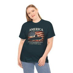 America 250th Submarine 125th Flag T-Shirt — Vintage USA Military Tee