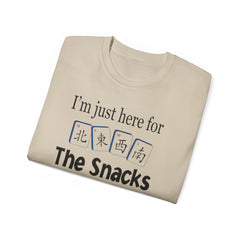 I'm Just Here For the Snacks Mahjong Tiles Unisex Ultra Cotton Tee / See our matching Coffee Mugs
