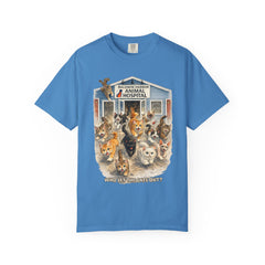 Front Graphic "Who Let the Cats Out?" Baldwin Harbor Animal Hospital Cute Vet Clinic T Shirt