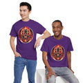 Flaming Fire Skull - Graphic Unisex Heavy Cotton Tee