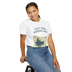Fishing Vibe Unisex Garment-Dyed T-Shirt, Casual Wear, Outdoor Activities, Gift for Fisherman, Relaxation Tee, Summer Style