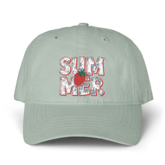 Women's SUMMER STRAWBERRY Pigment-Dyed Cap with Fashion Undervisor (Embroidery)