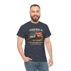 America 250th Submarine 125th Flag T-Shirt — Vintage USA Military Tee