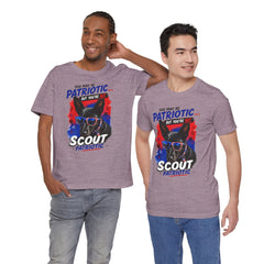 Personalized With Your Dogs Image and Name Patriotic Unisex Jersey Short Sleeve Tee