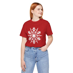 Let It Snow Galaxy Snowflake T-Shirt — Christmas Winter Starburst Tee