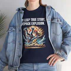 Amputee Exploding JetPack Humor - Unisex Garment-Dyed T-shirt
