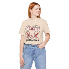 Phlebotomist Heart Butterflies Tee