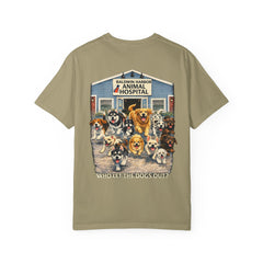 Back Graphic "Who Let the Dogs Out?" Baldwin Harbor Animal Hospital Cute Vet Clinic T Shirt