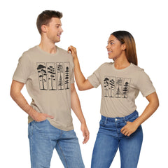 Nature-Inspired Unisex Jersey Tee, Tree Graphic T-Shirt, Eco-Friendly Fashion, Gift for Nature Lovers, Casual Wear, Outdoor Adventure