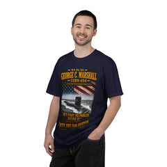 USS George C. Marshall SSBN-654 Submarine T-Shirt — "Don't Fight the Problem, Decide It" Patriotic Navy Tee