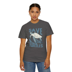 Sea Turtles, Save The Turtles -  Graphic Unisex Garment-Dyed T-shirt