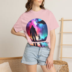 Bigfoot & Alien Nightscape T-Shirt — Sasquatch UFO Graphic Tee