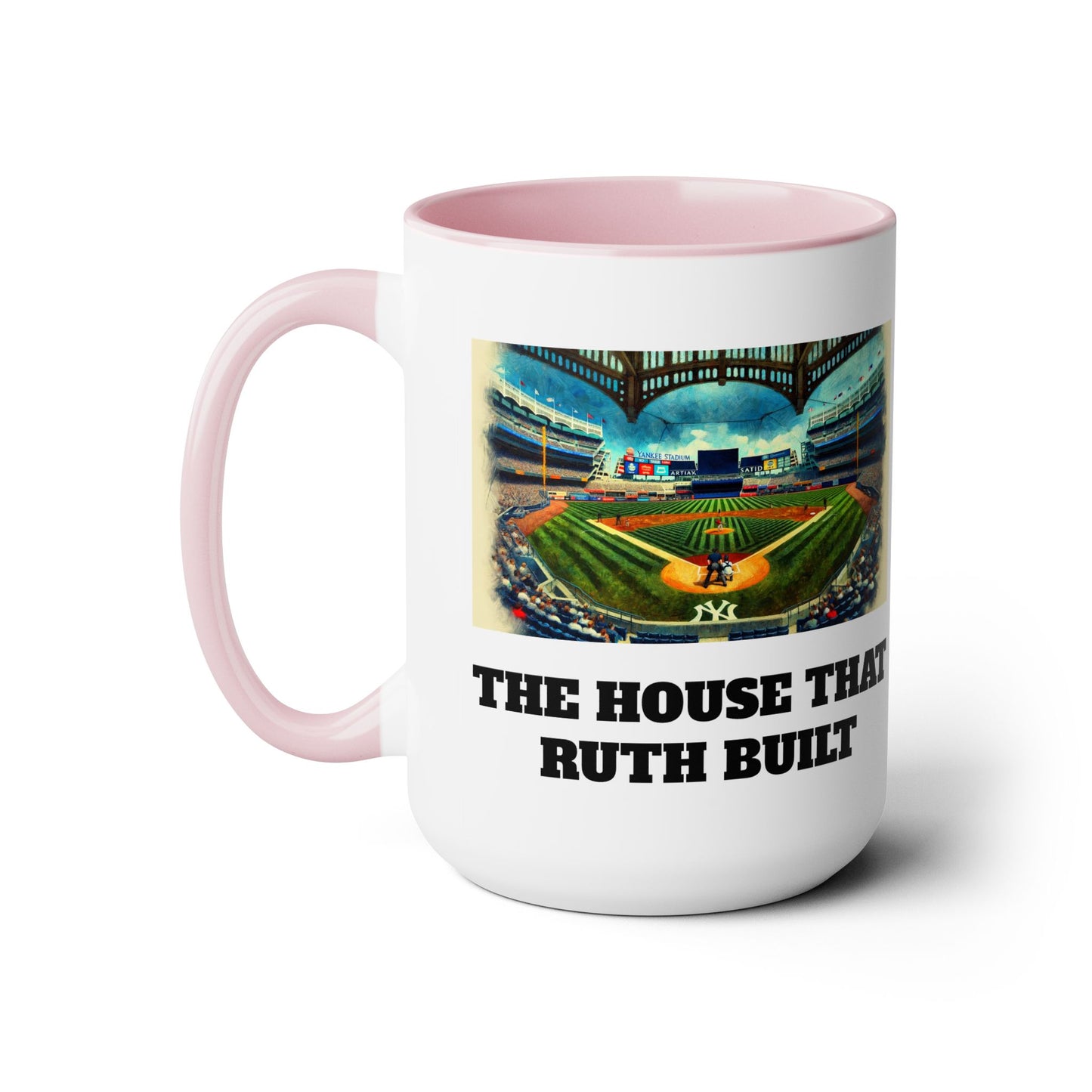 YANKEE STADIUM graphic mug, Two-Tone Coffee 15 oz Mug